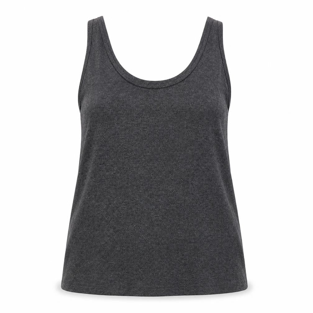 Mango Womens Grey Polyester Basic Button-Up Size XL Scoop Neck