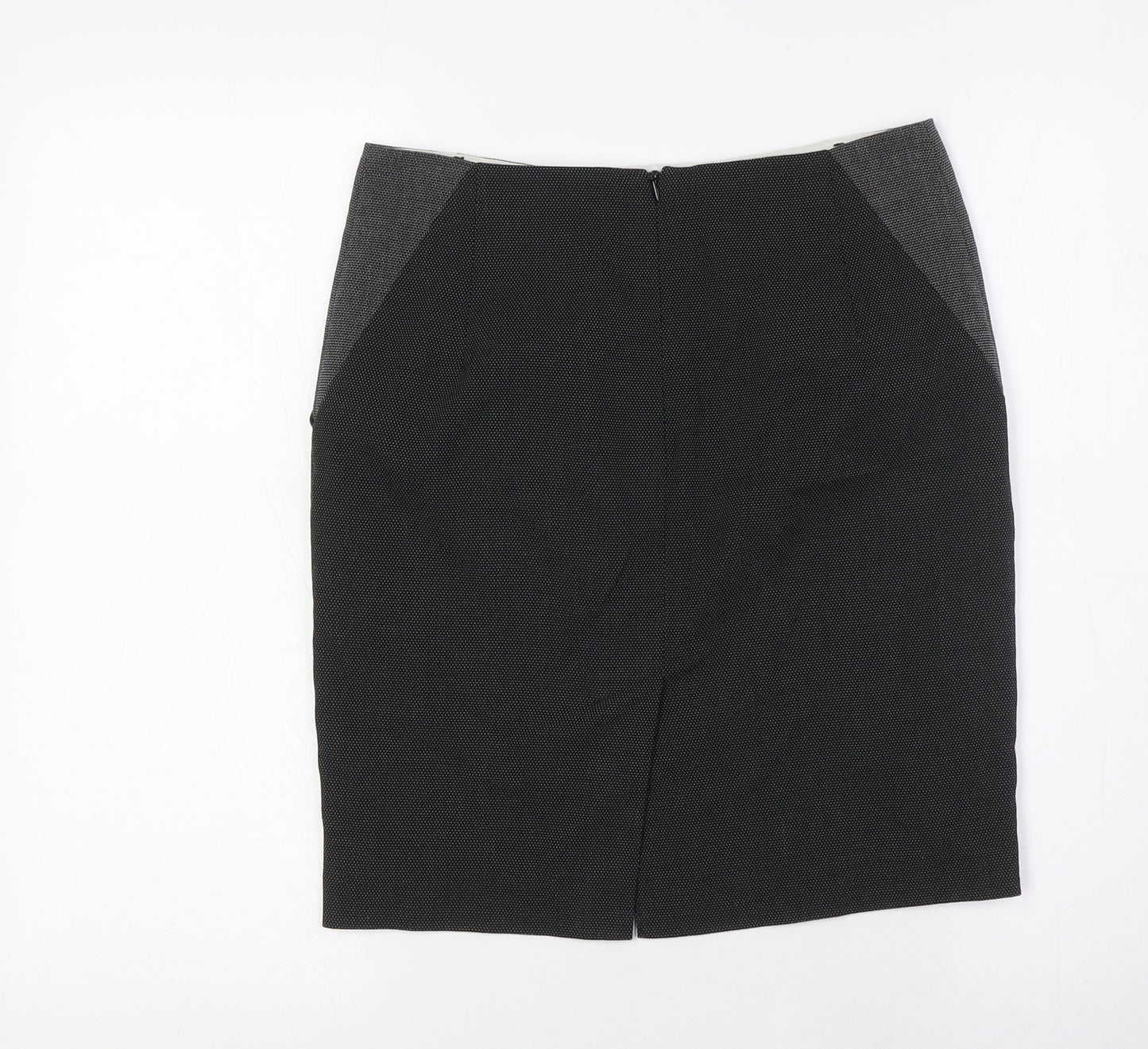 NEXT Womens Grey Polyester Straight & Pencil Skirt Size 6 Zip
