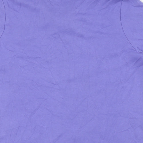 Signature Experience Womens Purple Cotton Basic Button-Up Size S Collared - Breast Pockets
