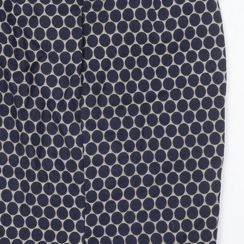 Boden Womens Blue Polka Dot Polyester Straight & Pencil Skirt Size 12 Zip