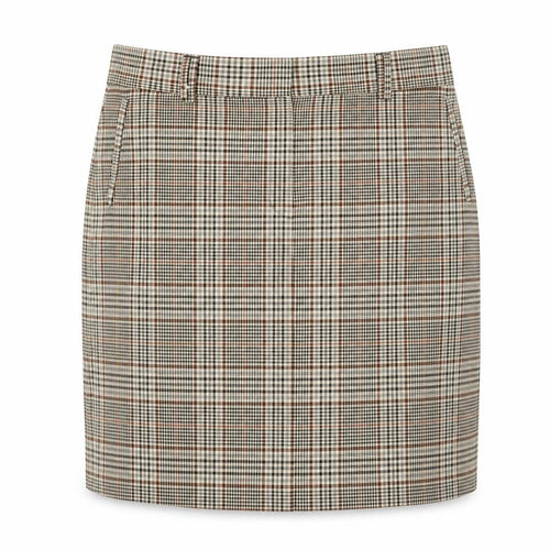 Marks and Spencer Womens Multicoloured Check Polyester Straight & Pencil Skirt Size 20 Zip