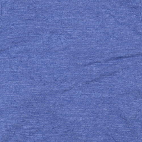 Spirit Womens Blue Polyester Basic Blouse Size 10 V-Neck - Knot Front