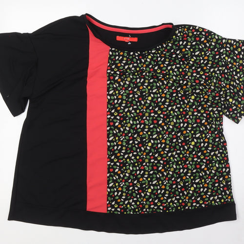 NEXT Womens Multicoloured Polyester Basic Button-Up Size 16 Boat Neck