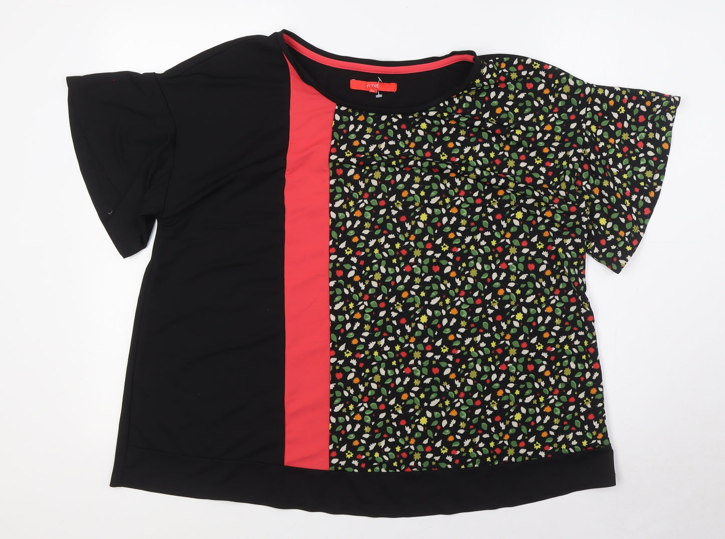 NEXT Womens Multicoloured Polyester Basic Button-Up Size 16 Boat Neck