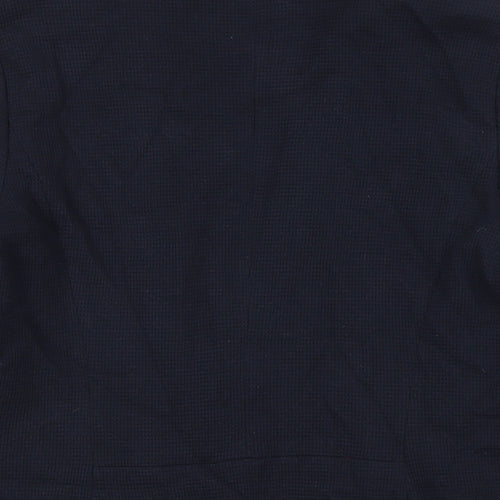 Marks and Spencer Womens Blue Jacket Size 12 Button - Textured