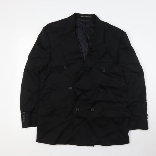 James Barry Mens Black Polyester Jacket Suit Jacket Size 40 Regular