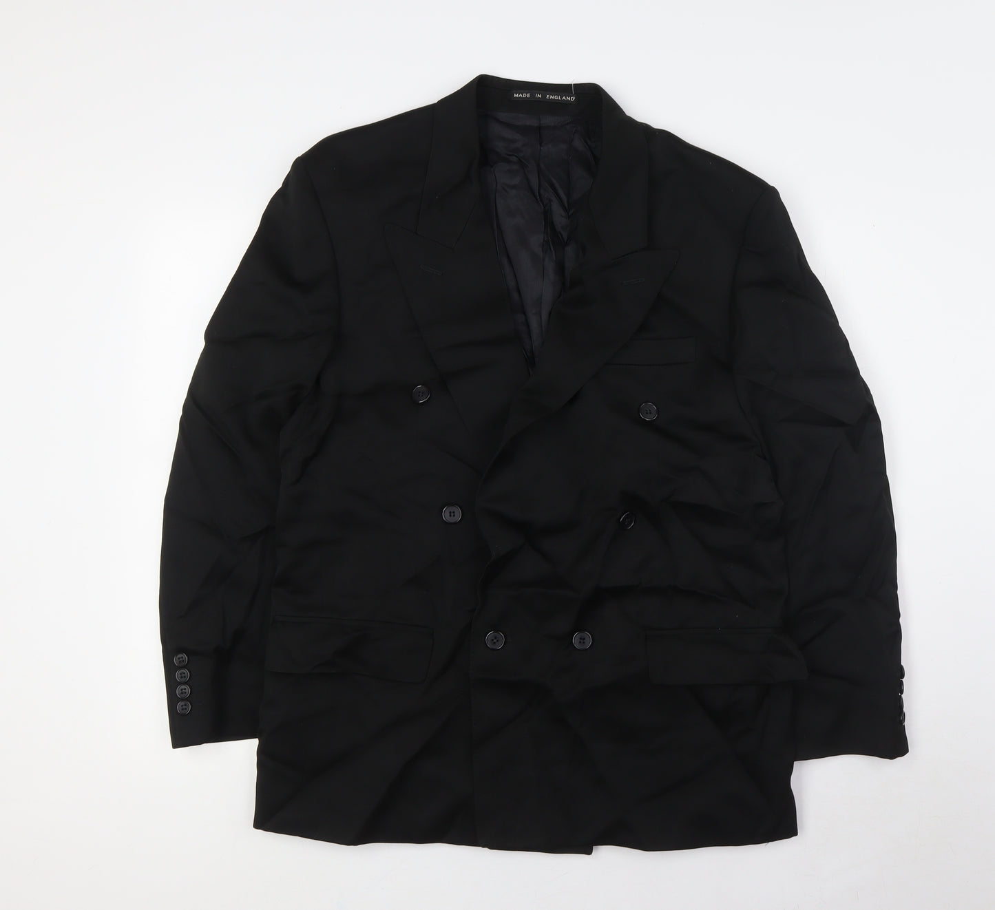 James Barry Mens Black Polyester Jacket Suit Jacket Size 40 Regular