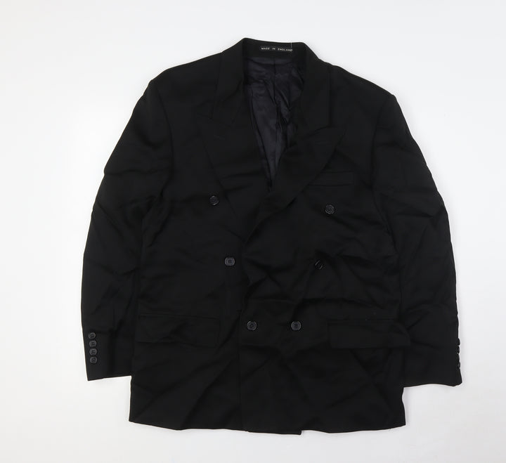 James Barry Mens Black Polyester Jacket Suit Jacket Size 40 Regular