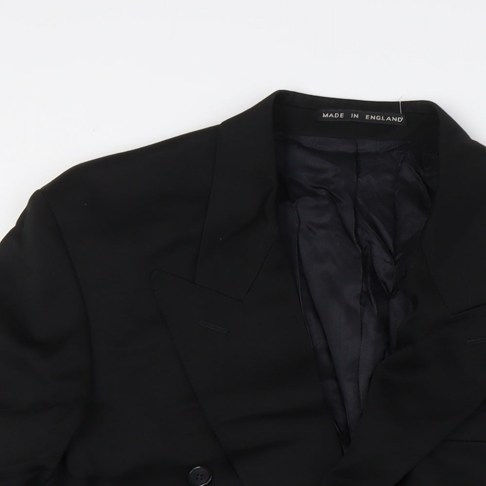James Barry Mens Black Polyester Jacket Suit Jacket Size 40 Regular