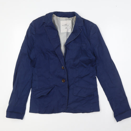 H&M Womens Blue Jacket Size 8 Button