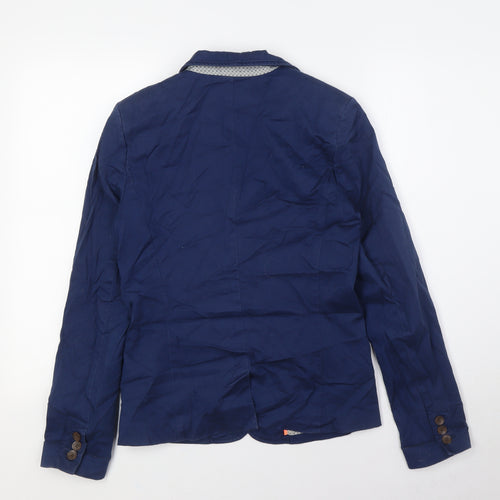 H&M Womens Blue Jacket Size 8 Button