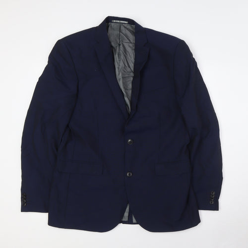 NEXT Mens Blue Wool Jacket Suit Jacket Size 40 Regular