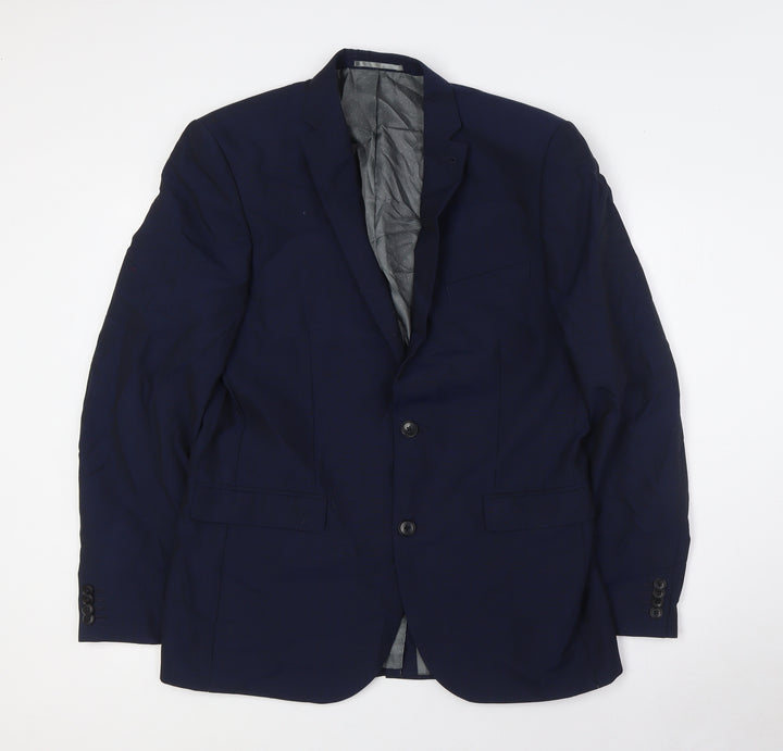NEXT Mens Blue Wool Jacket Suit Jacket Size 40 Regular