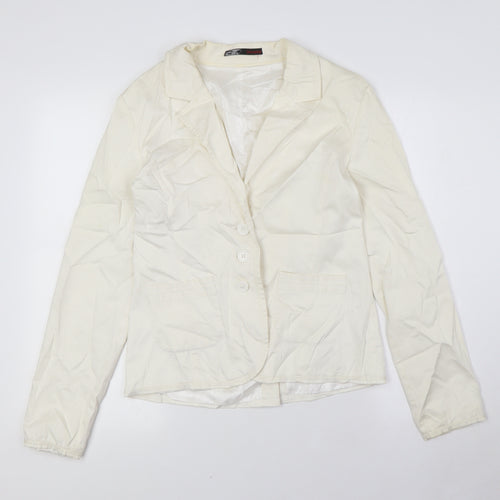 Naughty Womens Ivory Jacket Size 12 Button