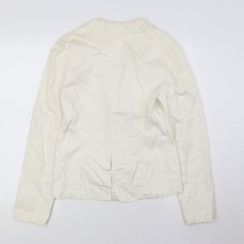 Naughty Womens Ivory Jacket Size 12 Button