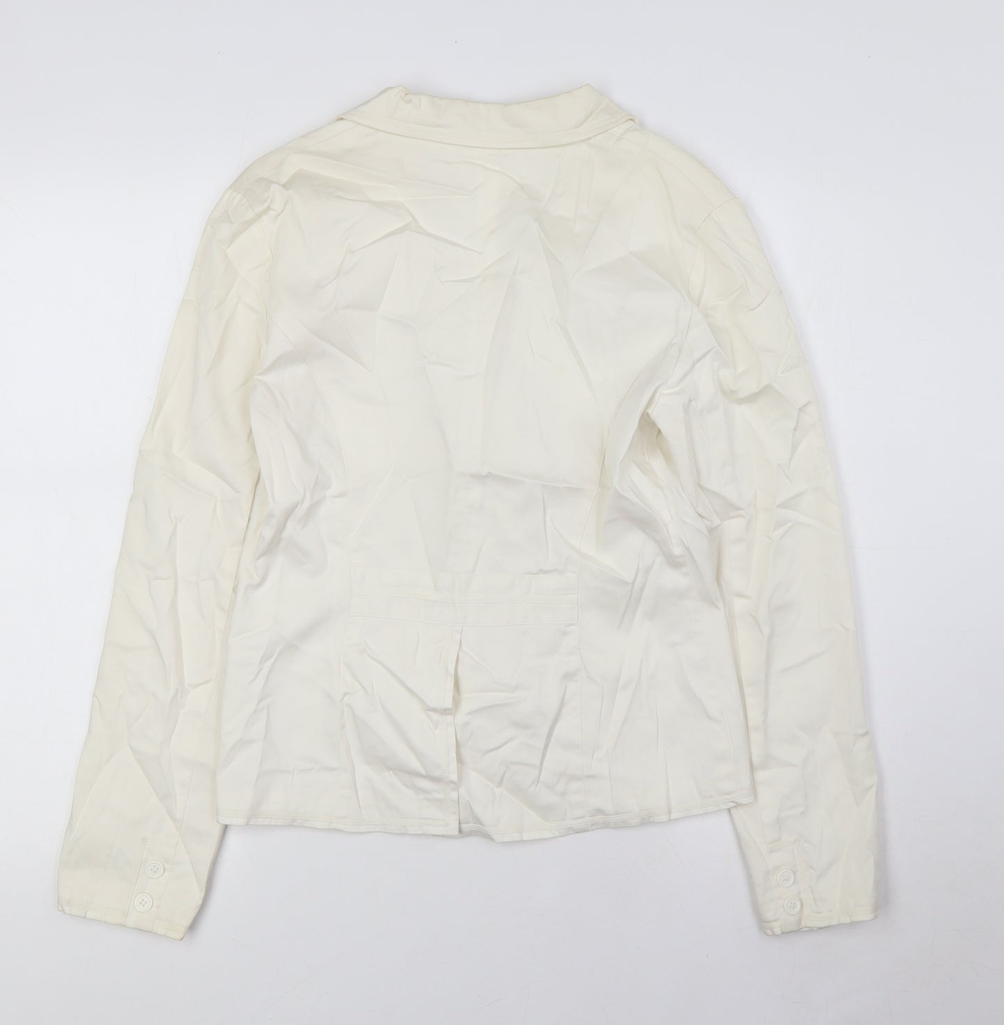 Naughty Womens Ivory Jacket Size 12 Button