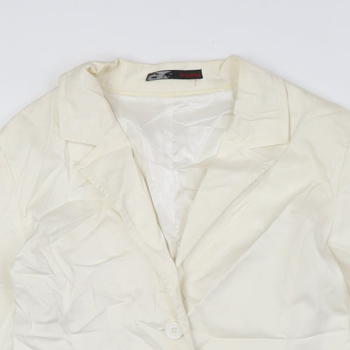 Naughty Womens Ivory Jacket Size 12 Button