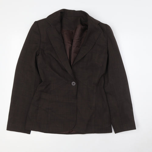 NL collection Womens Brown Jacket Size 8 Button
