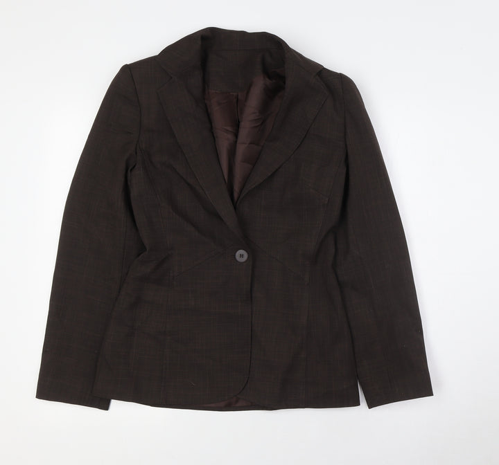 NL collection Womens Brown Jacket Size 8 Button