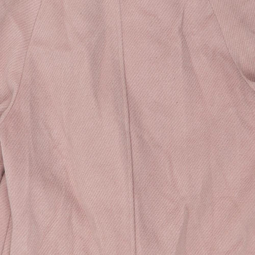 Marks and Spencer Womens Pink Overcoat Coat Size 8 Button - Dusk