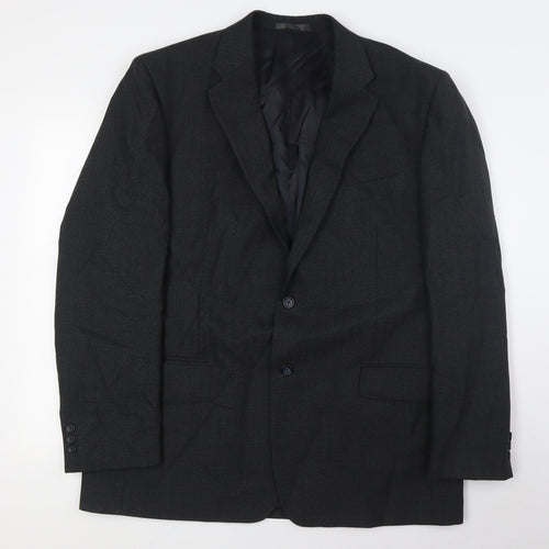 Charlton Gray Mens Grey Polyester Jacket Suit Jacket Size 44 Big & Tall