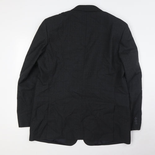 Charlton Gray Mens Grey Polyester Jacket Suit Jacket Size 44 Big & Tall
