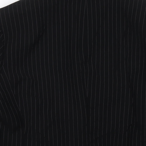 Jones New York Womens Black Striped Jacket Size 14 Button
