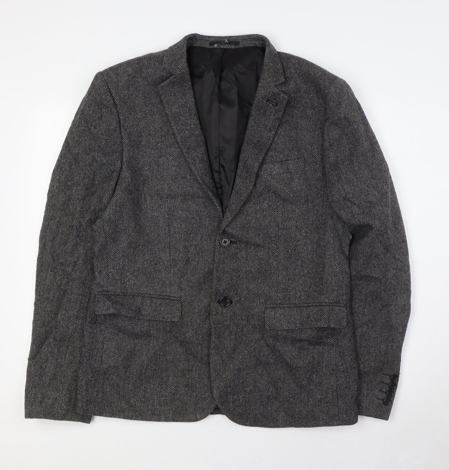 New Look Mens Grey Wool Jacket Suit Jacket Size 40 Regular