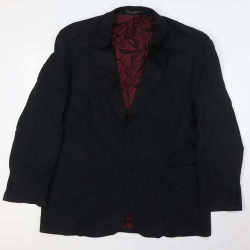 Marks and Spencer Mens Black Polyester Tuxedo Suit Jacket Size 44 Big & Tall