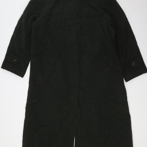 EWM Womens Green Overcoat Coat Size 14 Button
