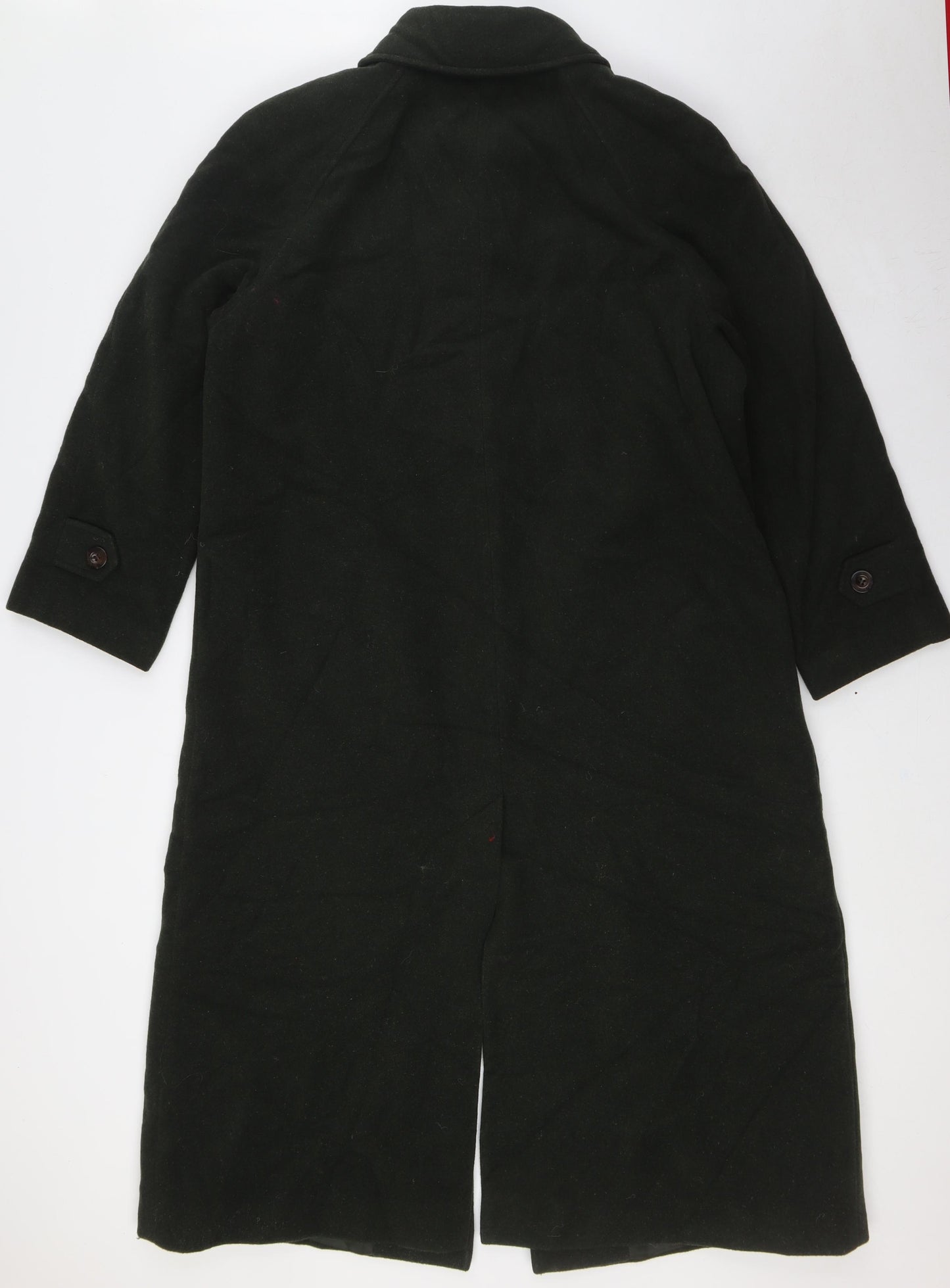 EWM Womens Green Overcoat Coat Size 14 Button