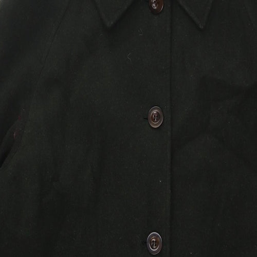 EWM Womens Green Overcoat Coat Size 14 Button