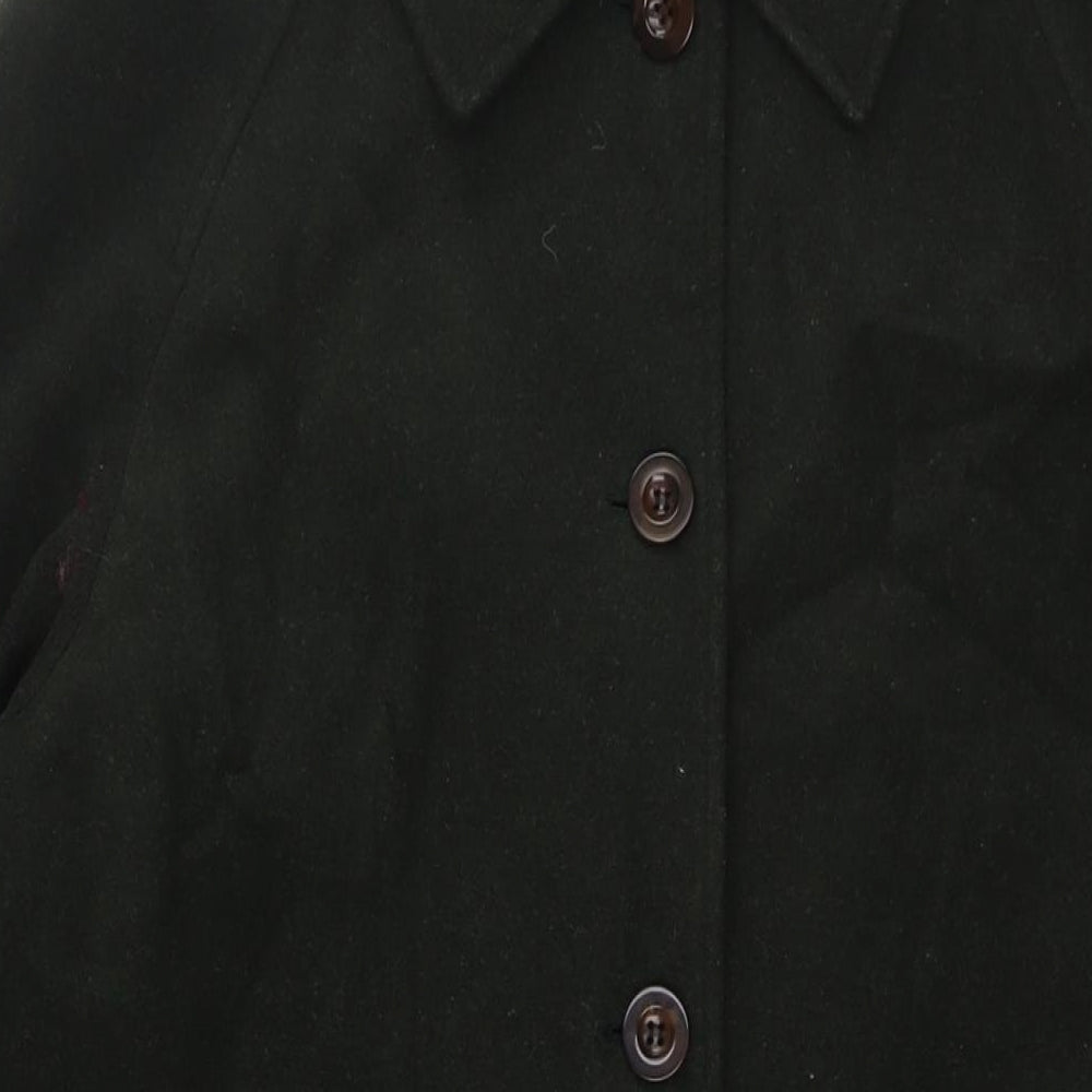 EWM Womens Green Overcoat Coat Size 14 Button
