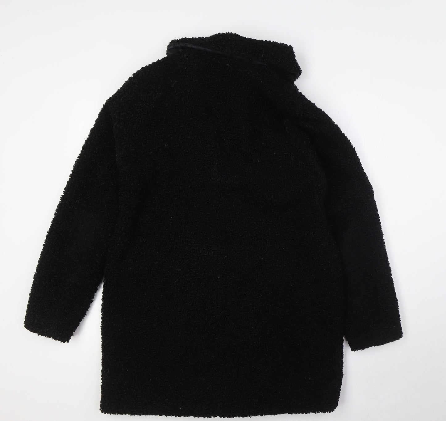 Capsule Womens Black Overcoat Coat Size 10 Button