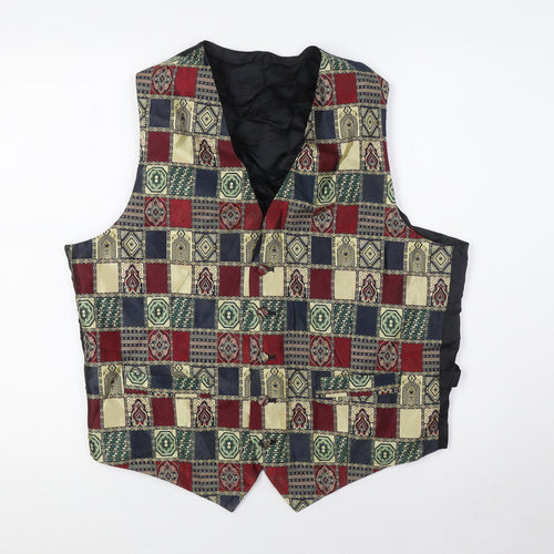 Marks and Spencer Mens Multicoloured Jacket Waistcoat Size L Button