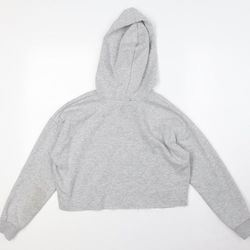 915 Generation Girls Grey Polyester Pullover Hoodie Size 12-13 Years - Raw Hem