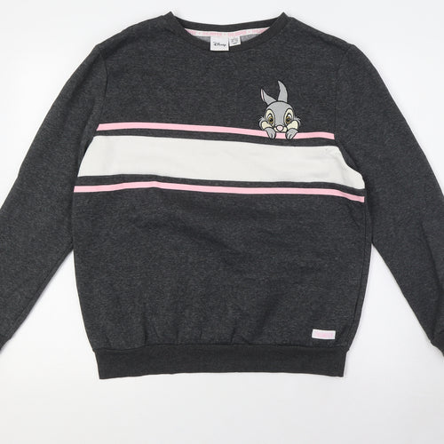 Disney Womens Grey Polyester Pullover Sweatshirt Size S - Thumper