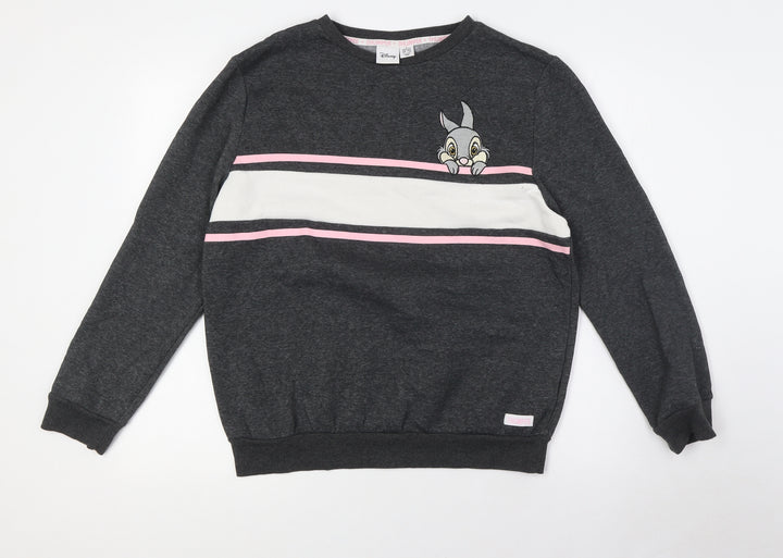 Disney Womens Grey Polyester Pullover Sweatshirt Size S - Thumper
