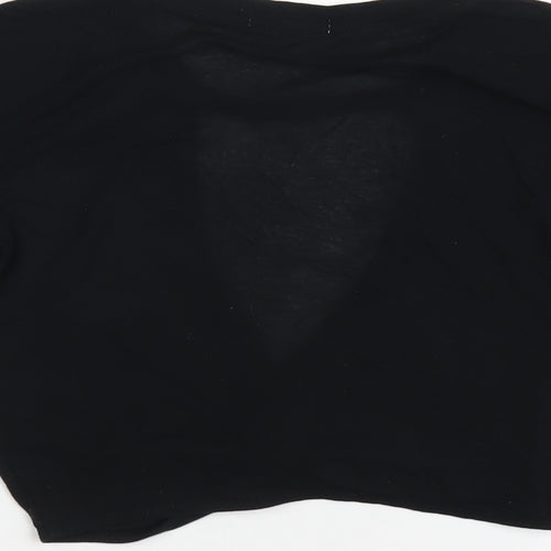 Cooperative Womens Black Cotton Basic T-Shirt Size S Round Neck