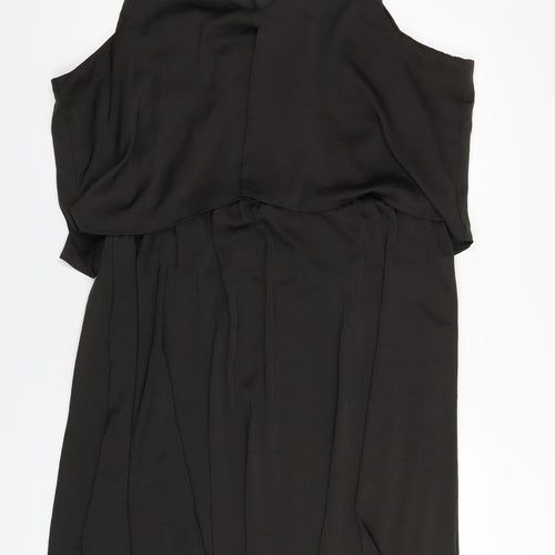 Bobeau Womens Brown Polyester A-Line Size 2XL Scoop Neck Pullover