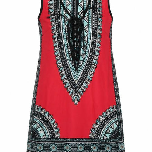 Band of Gypsies Womens Multicoloured Geometric Polyester A-Line Size M Round Neck Pullover