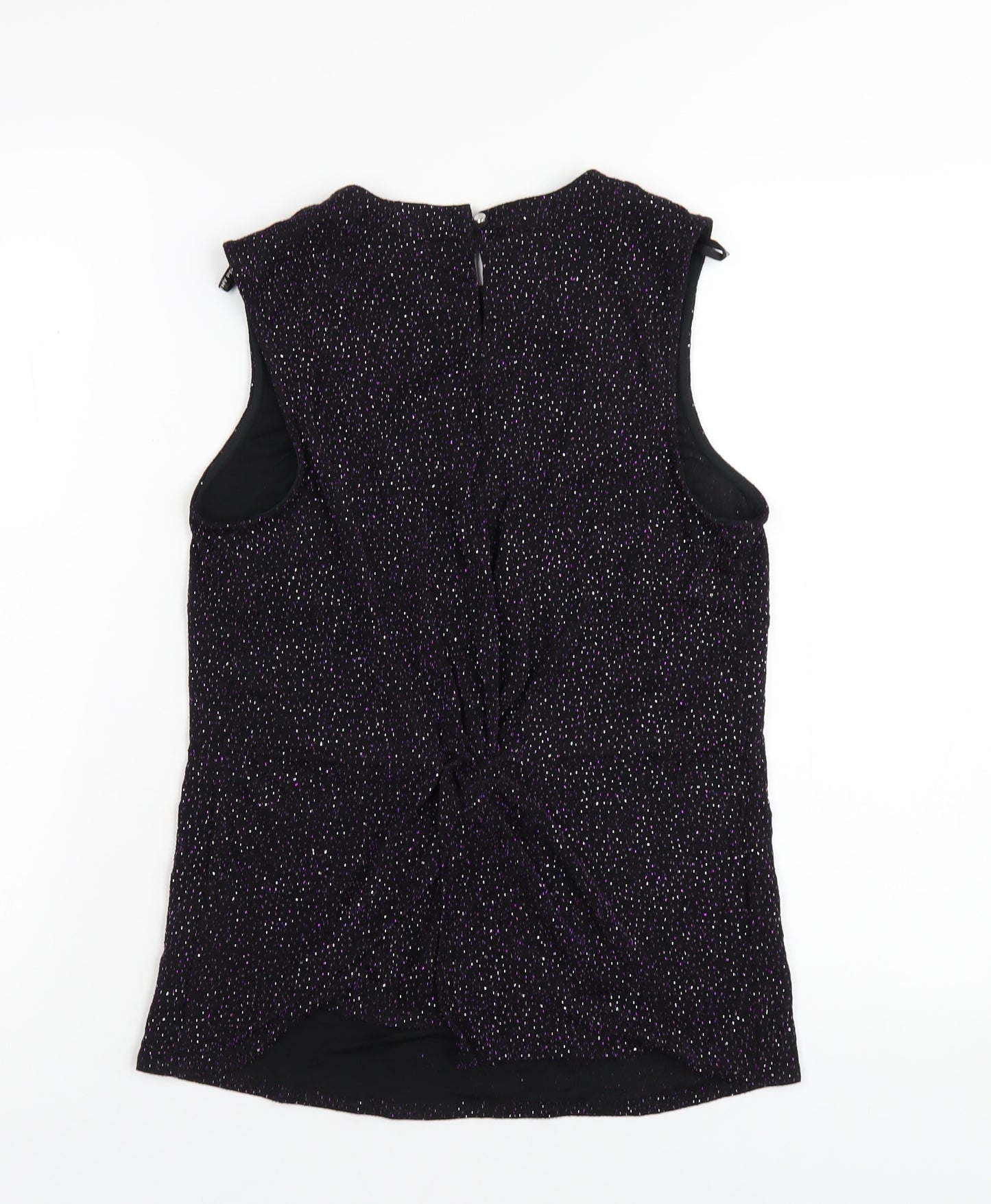 Dorothy Perkins Womens Black Polyester Basic T-Shirt Size 10 Round Neck