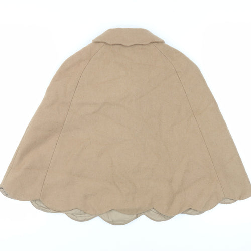 Autograph Girls Beige Overcoat Coat Size 7-8 Years Button - Cape