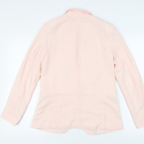 New Look Womens Pink Jacket Blazer Size 10 Button
