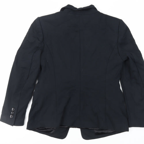 Marks and Spencer Womens Black Jacket Blazer Size 12 Button