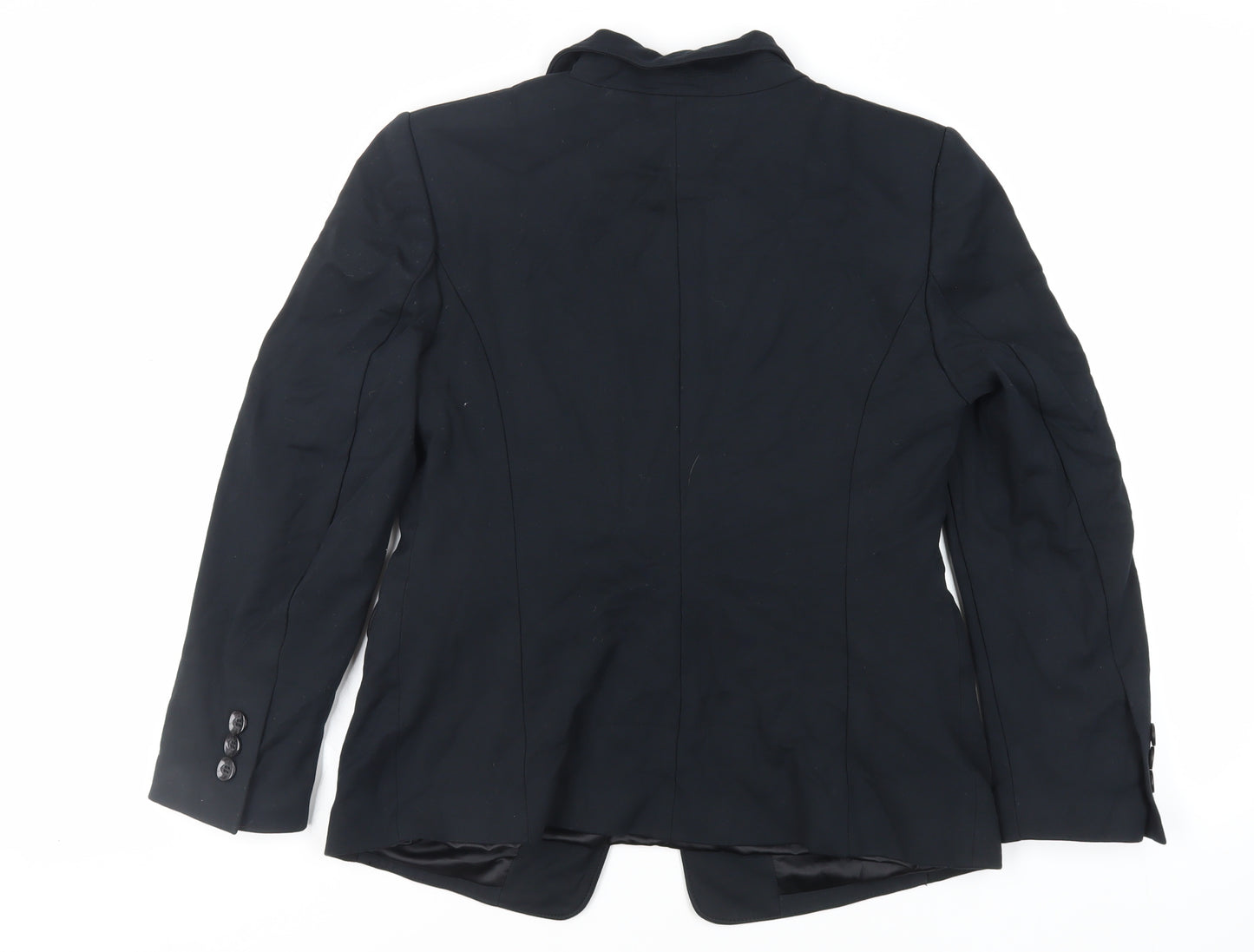 Marks and Spencer Womens Black Jacket Blazer Size 12 Button