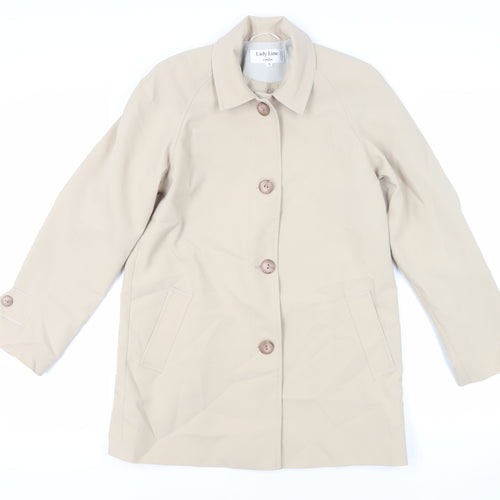 Lady Line London Womens Beige Jacket Size 10 Button