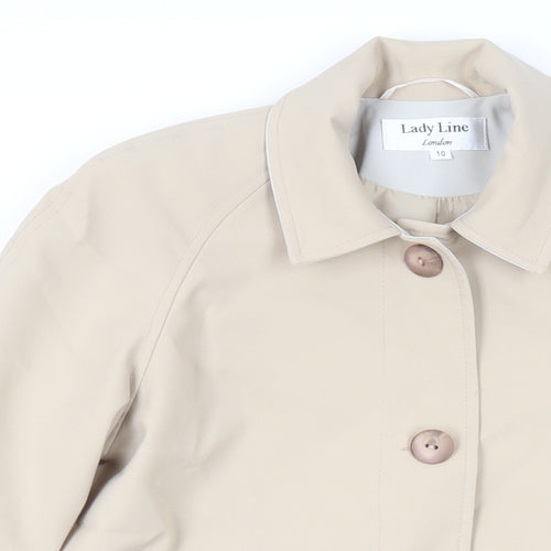 Lady Line London Womens Beige Jacket Size 10 Button