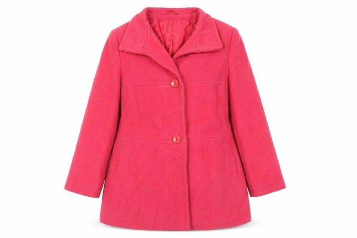 Basler Womens Pink Wool Cashmere Pea Coat Size 16