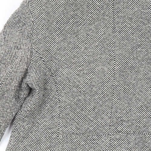 BHS Womens Grey Pea Coat Coat Size 12 Button
